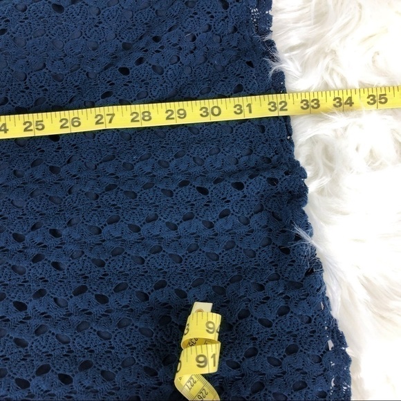 Lily Rose Crocheted Navy Blue Short Dress size M - Picture 3 of 7